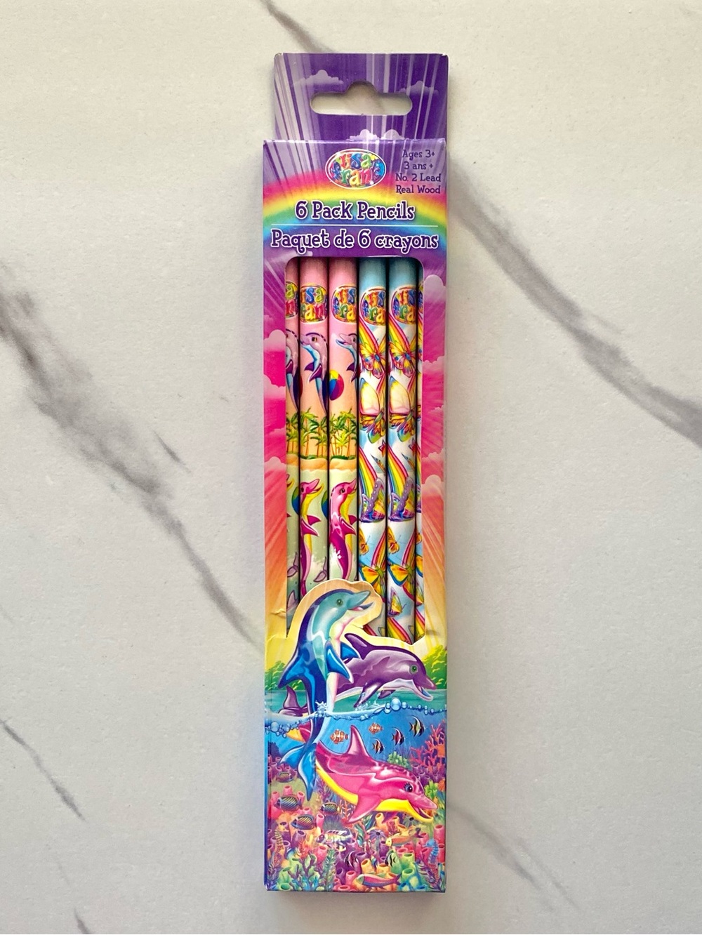 Lisa Frank Dancing Dolphins 6pk pencils